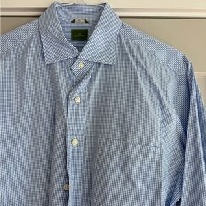 Sid Mashburn Light Blue Gingham Shirt